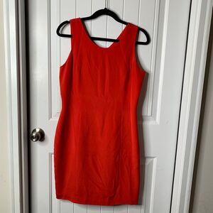 Vintage Pat Argenti Red Silk Sleeveless‎ Sheath Dress Cocktail Party Size 10